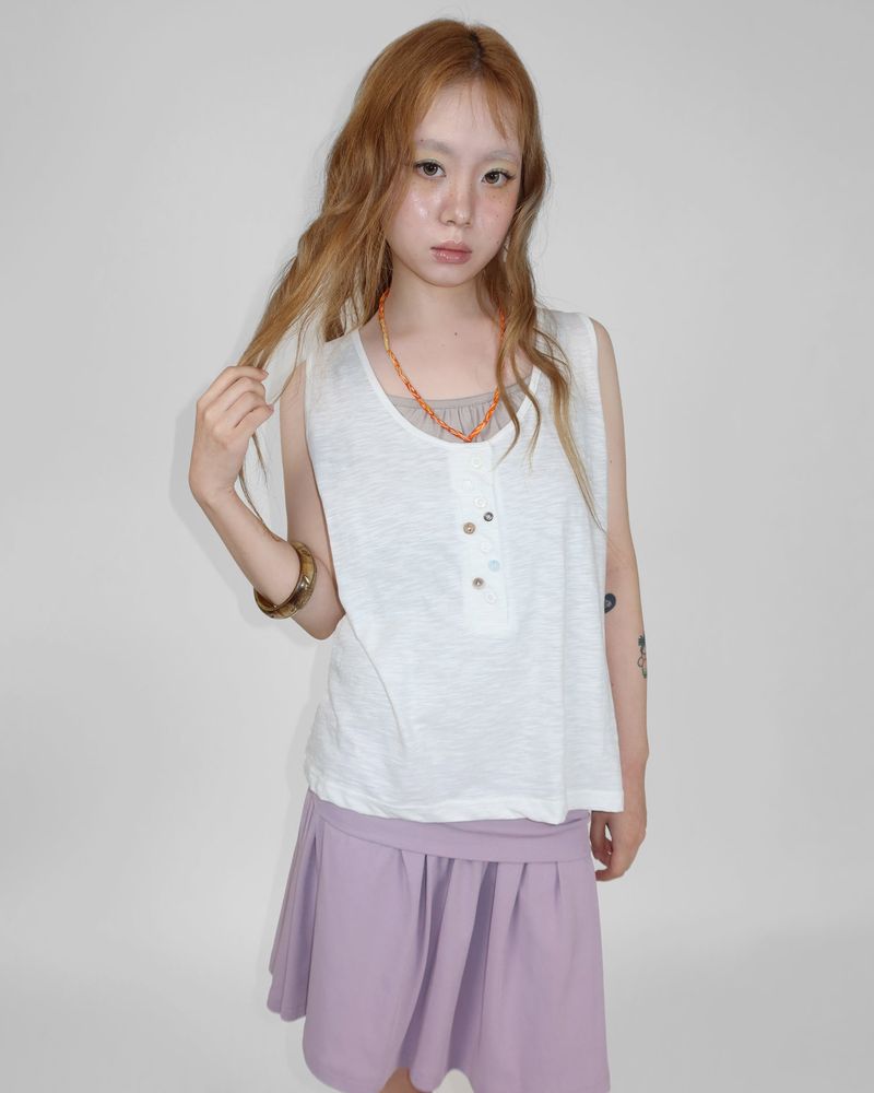 MORE BUTTON SLUB CAMI