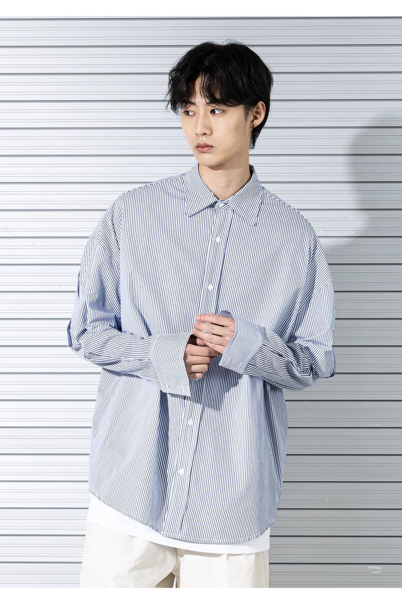 STRIPE INVERTED PLEATS SHIRTS