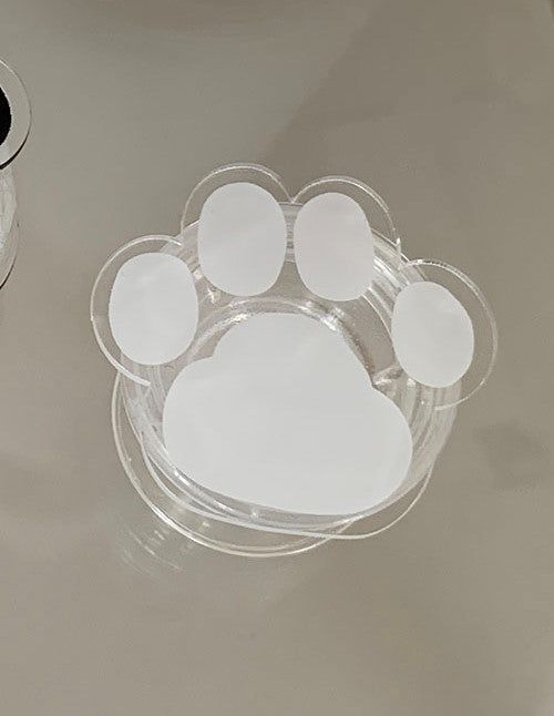 withsome(ウィズサム)の「Shawdow Cat White Acrylic Smart Tok(Smartphone Accessories)」