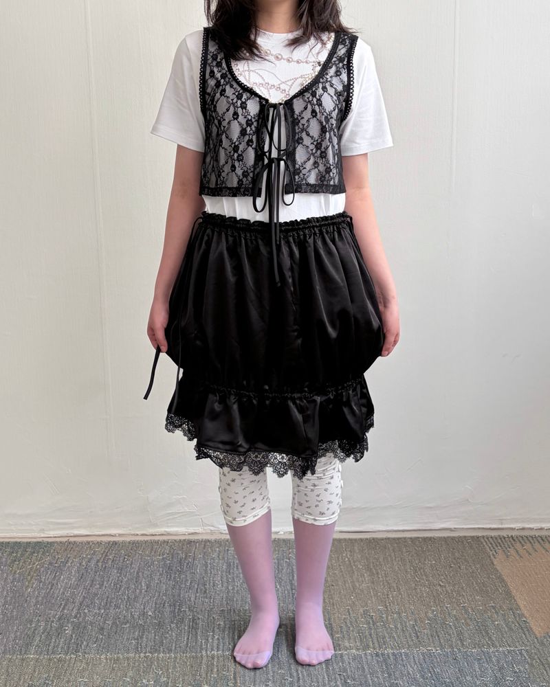Sheer Lace Cropped Vest