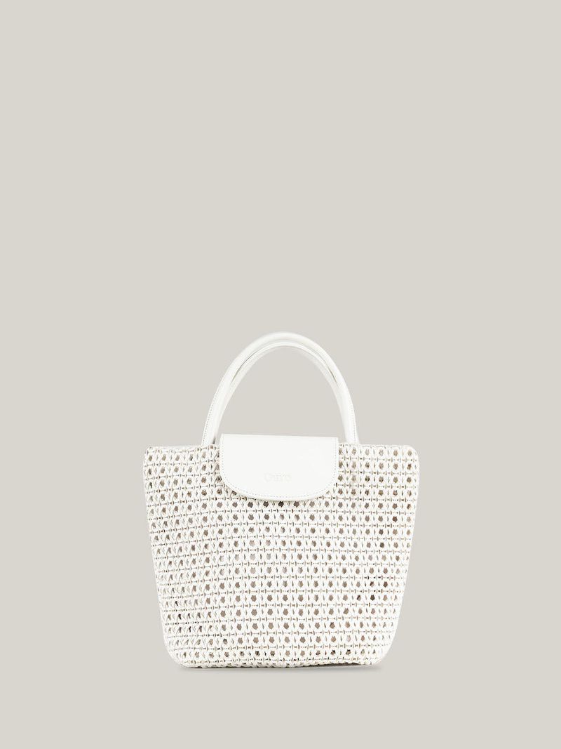 LEATHER BASKET BAG [ SHELL ]