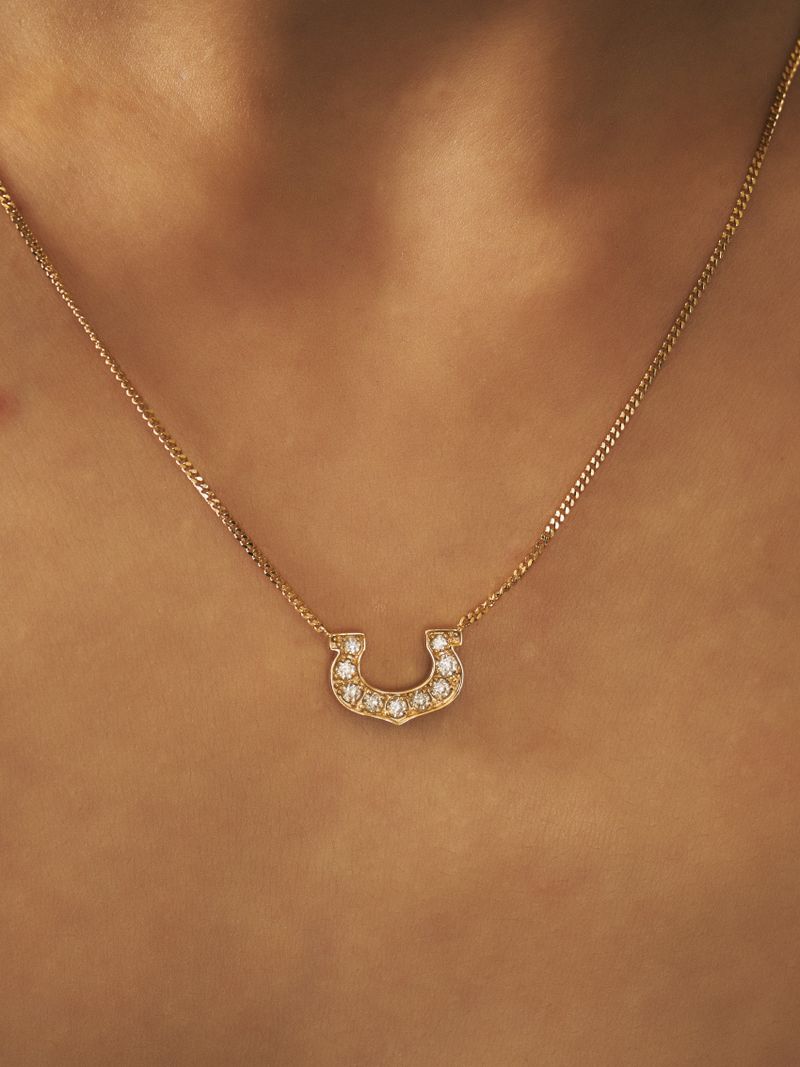 H'S SHOE CUBIC NECKLACE - M