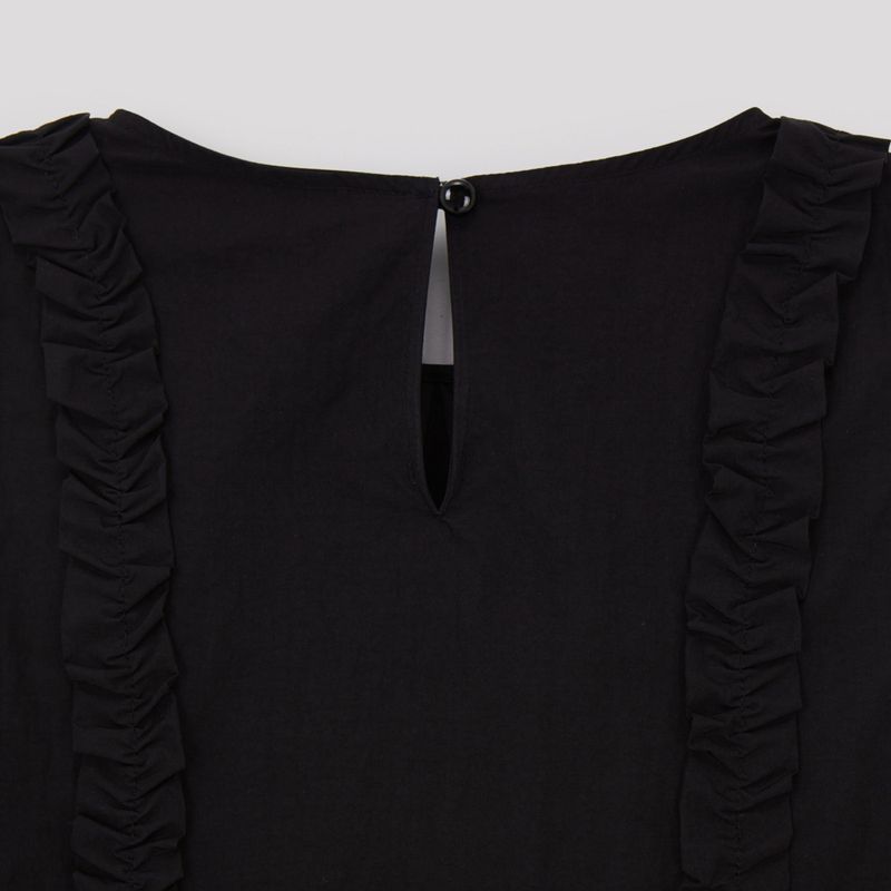 Black Ruffle Mini Dress