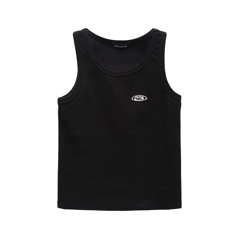 aeiaeiae（エイエイエ）の「SYMBOL METAL SLEEVELESS [BLACK]（Tops）」