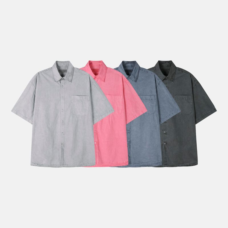 LMN St. Pig Washing Short-Sleeved Shirt (4 colors)