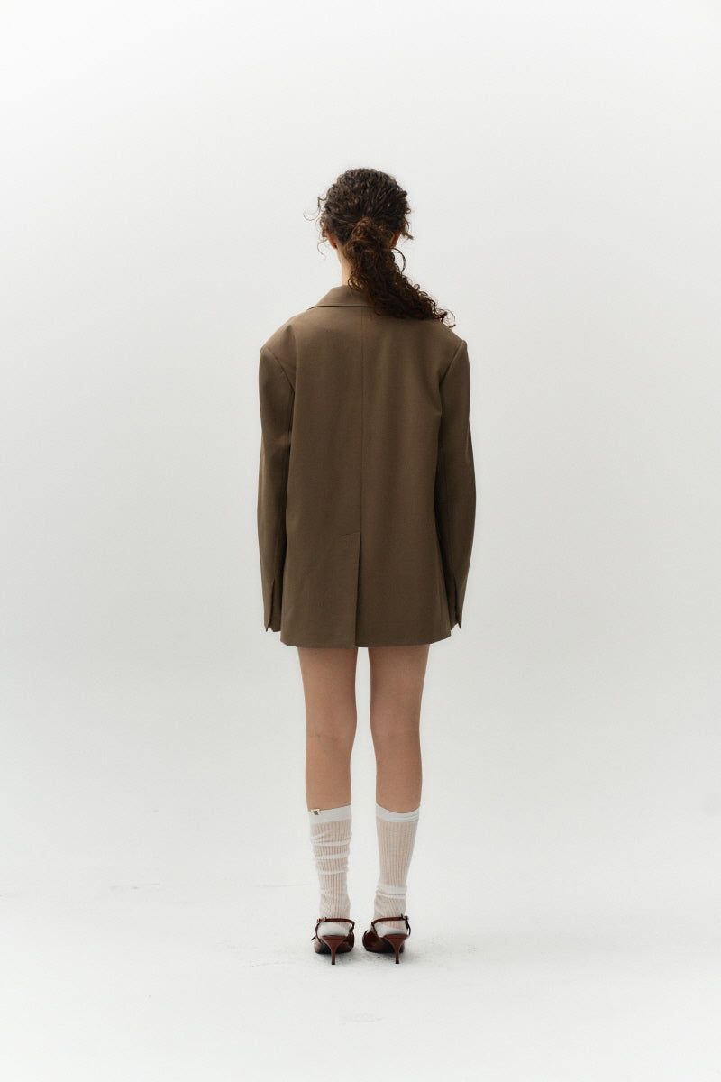 zip skirt (brown)