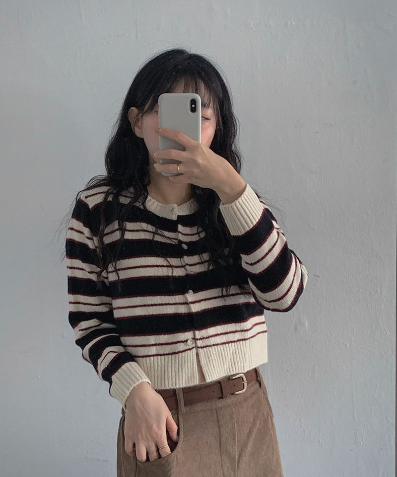 Mode Stripe Cardigan