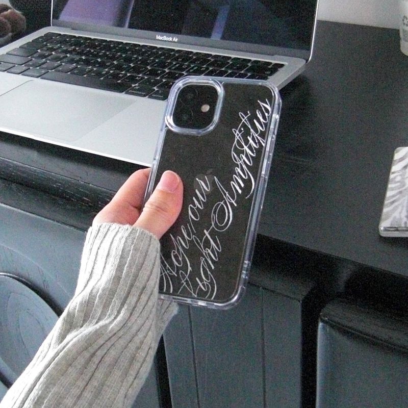 [MADE] slogan jelly hard phone case (white)