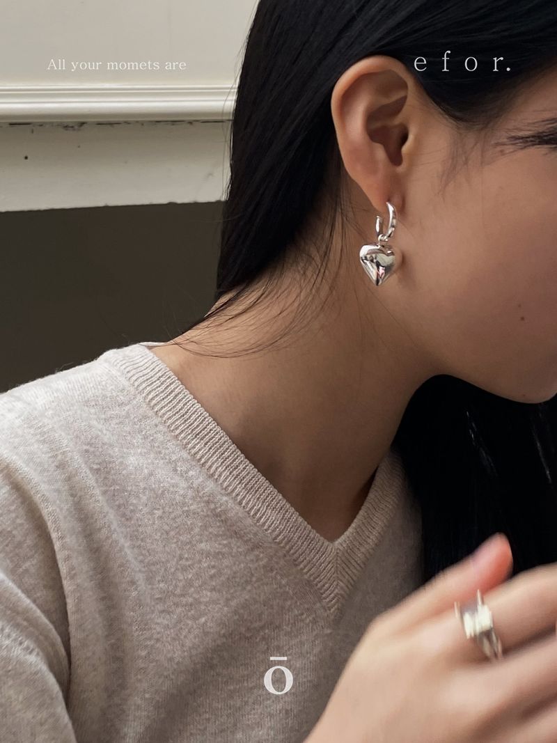 Oversize Heart Earrings