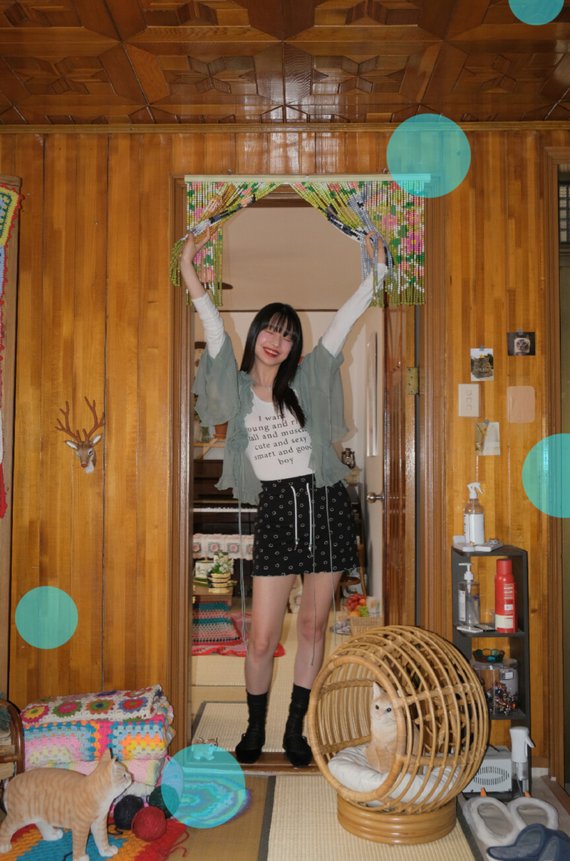 smile mini skirt black