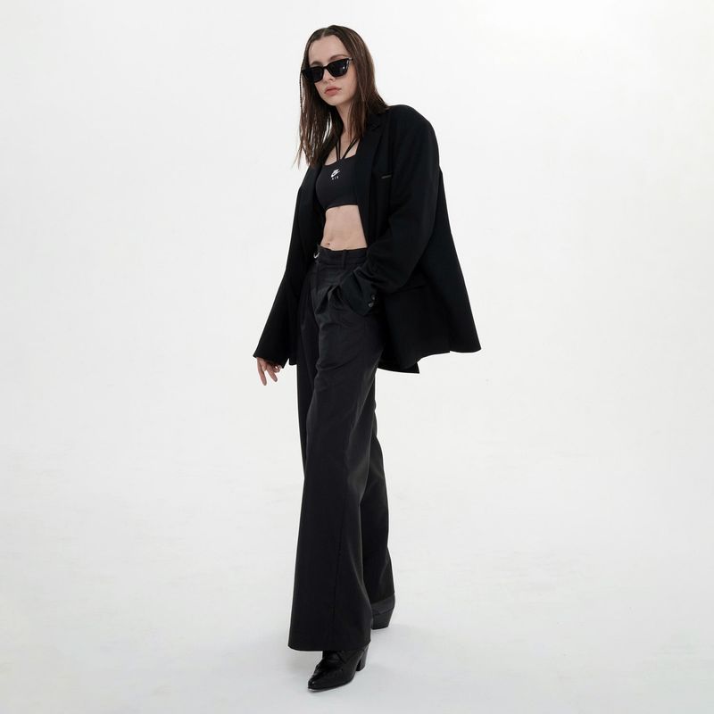 SLEEVE STRAP OVER FIT JACKET(BLACK)