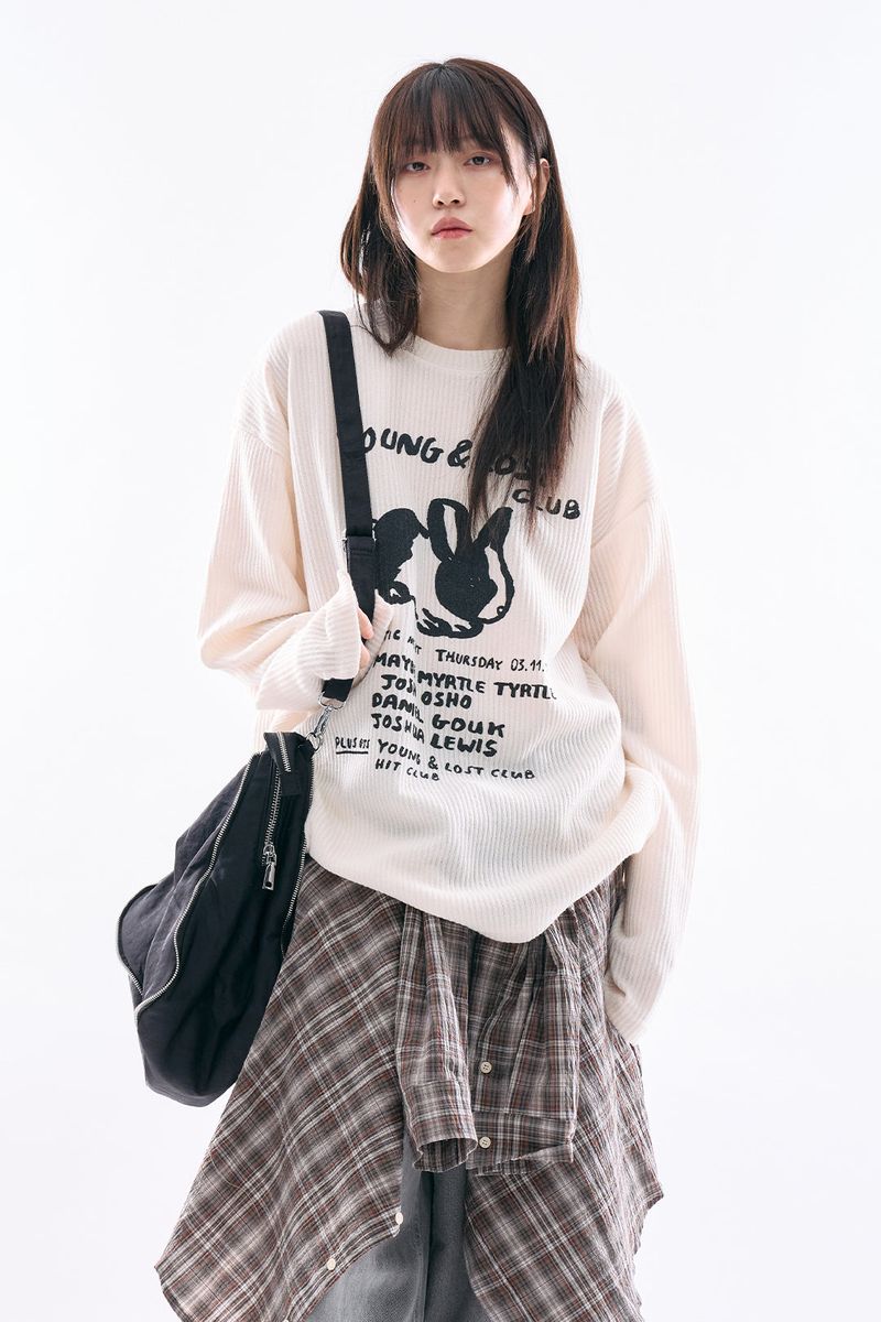 Raucohouse（ラウコハウス）の「Club rabbit printed knit（Tops）」
