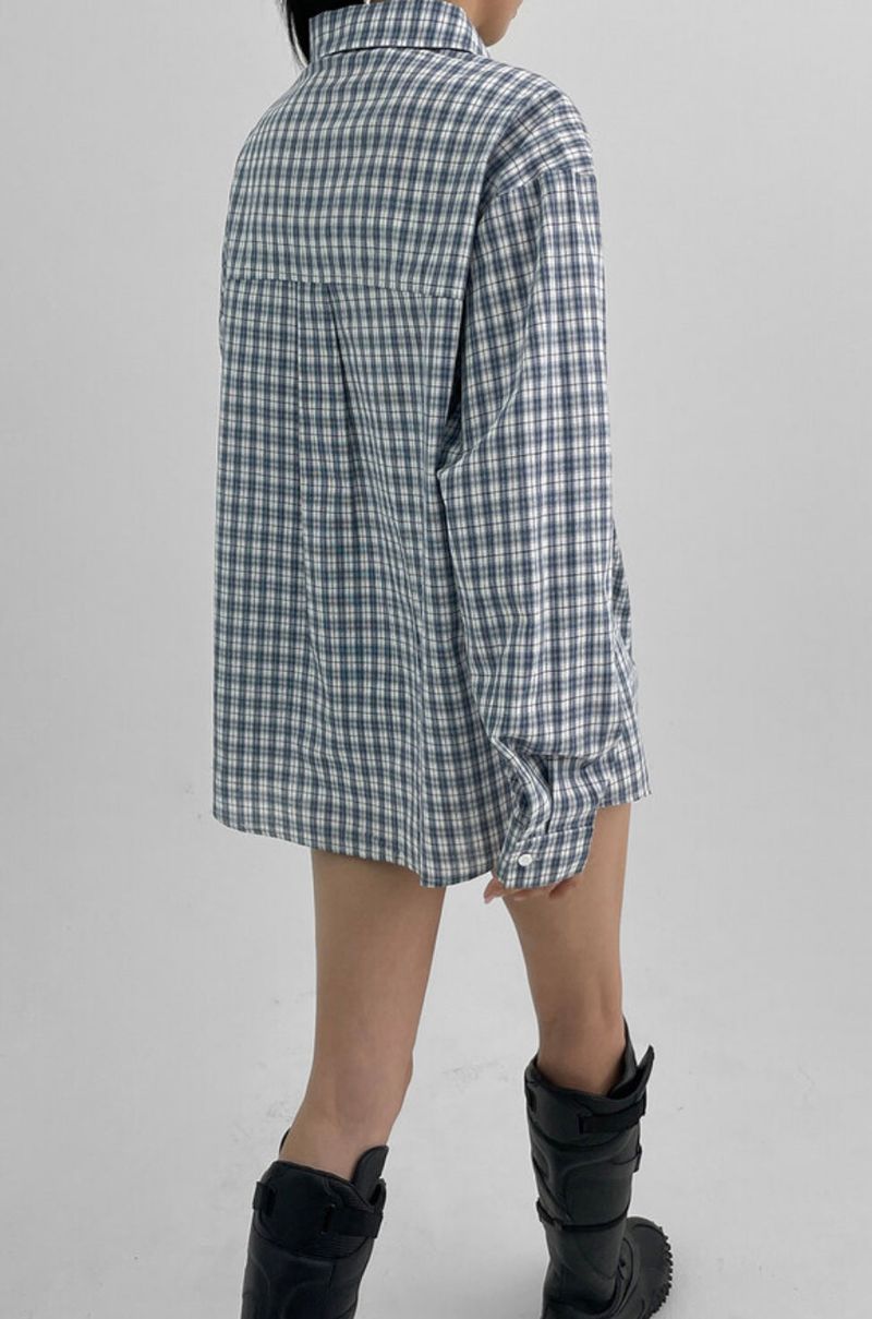 [MADE] Muto Oversized-Fit Checkered Shirt