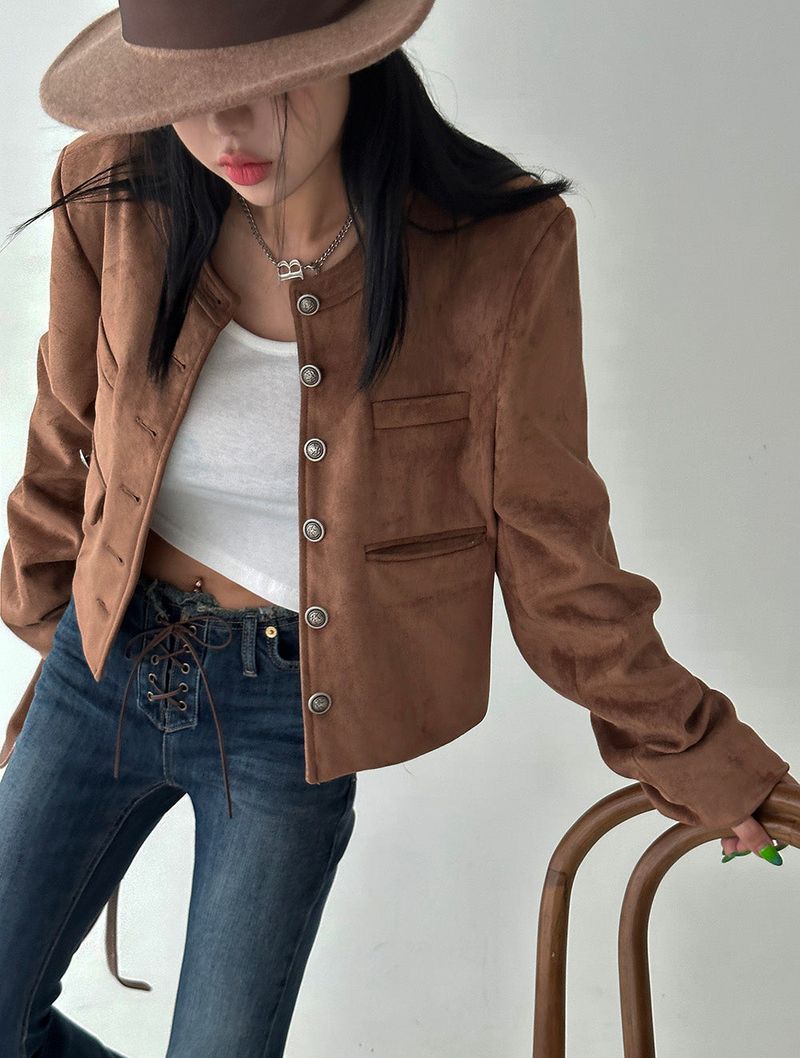 Basic Double-Sided Cropped T-shirt