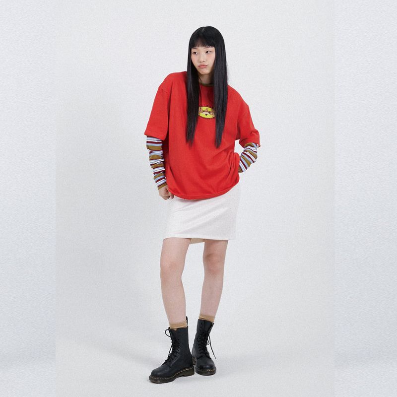 cottonrebirthclub（コットンリバースクラブ）の「ベトモンモン Tシャツ (レッド)（トップス）」
