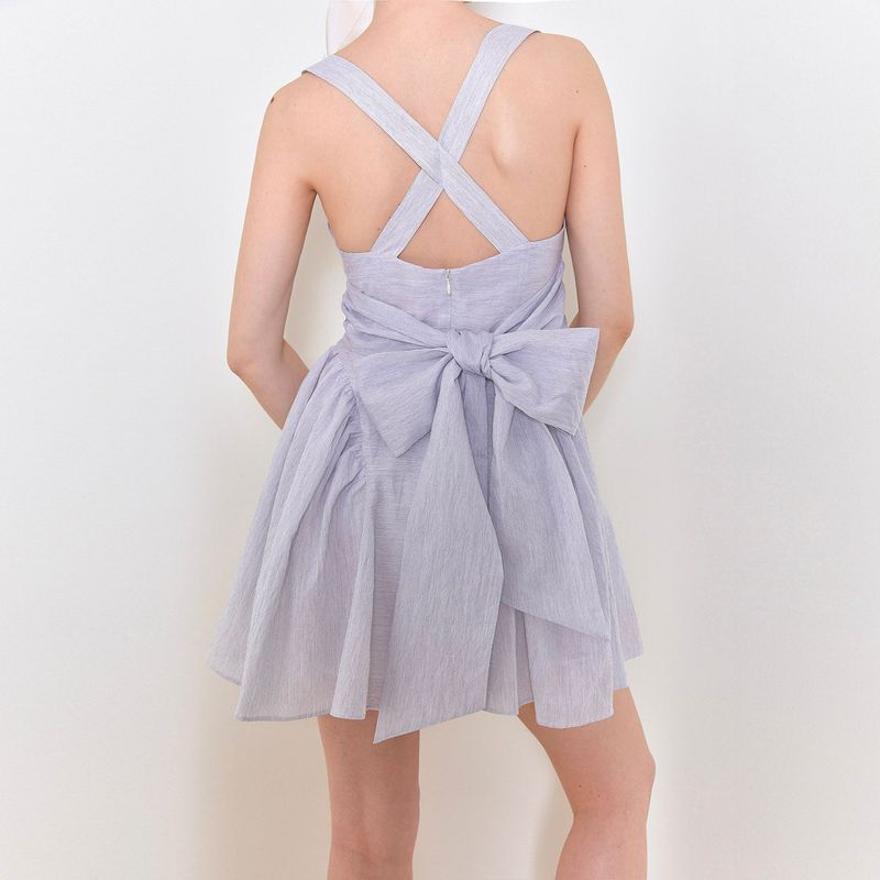  'La Mer' Blue grey Shirring Skirt Dress