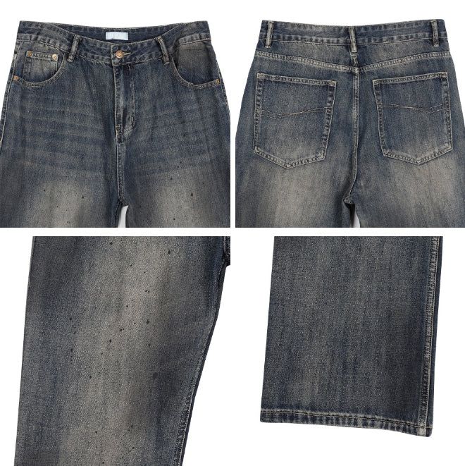 Riken Oil Washing Flare Jeans