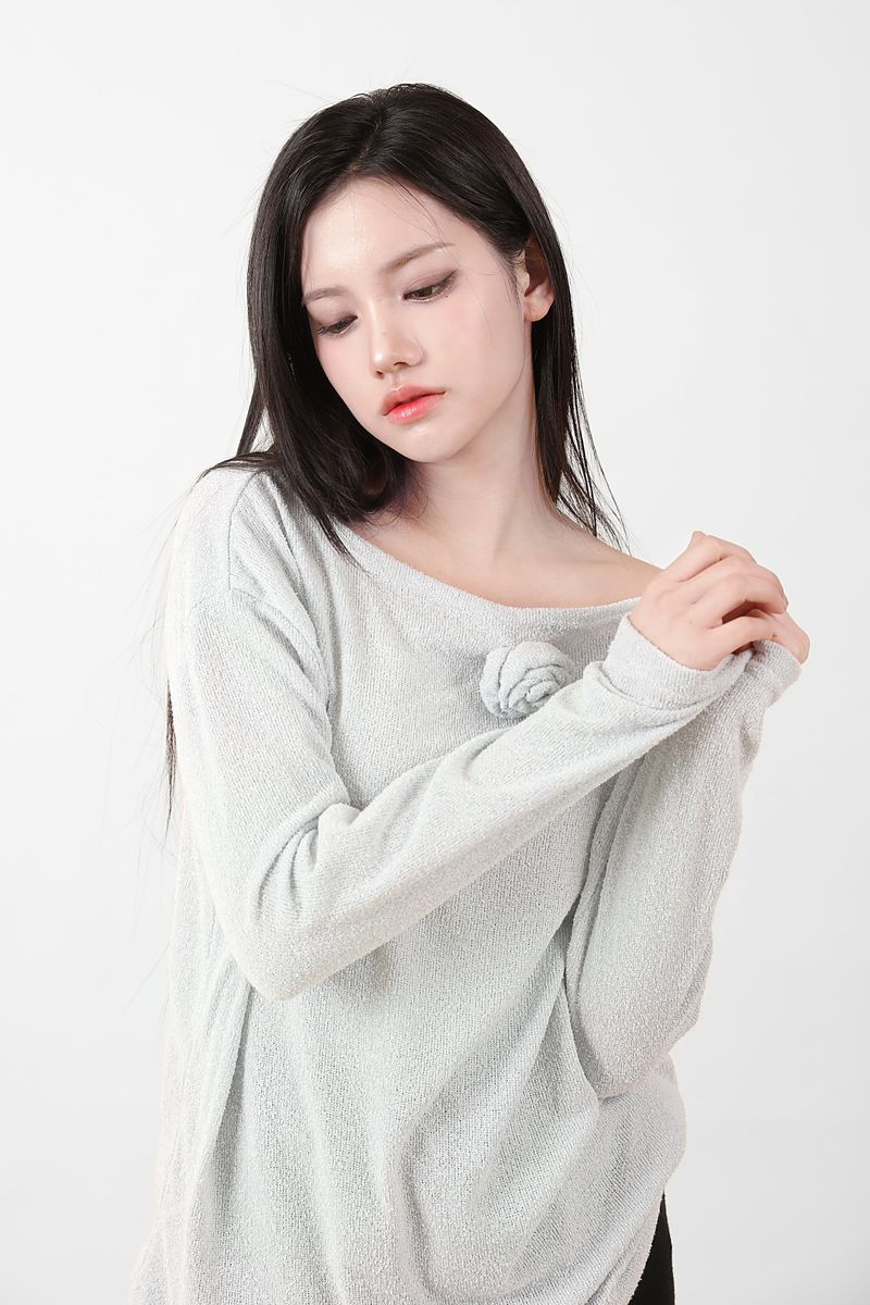 Loose Fit Corsage Knit Mint