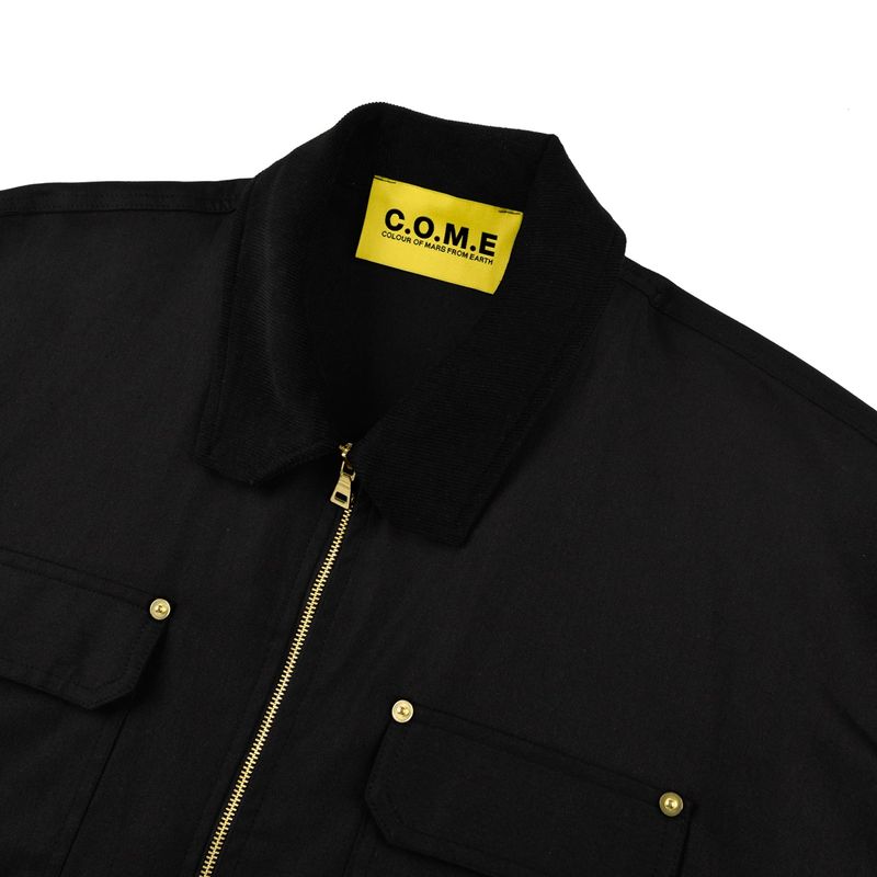 [UNISEX] C.O.M.E Mechanic Short Sleeve Work Jacket (Black)