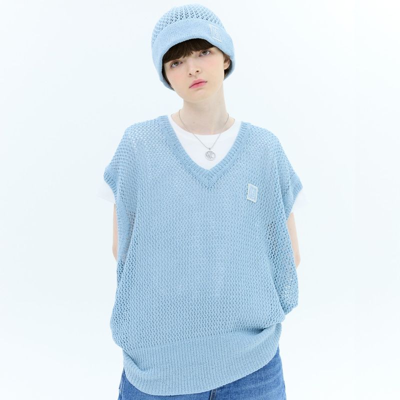 Mesh knit vest