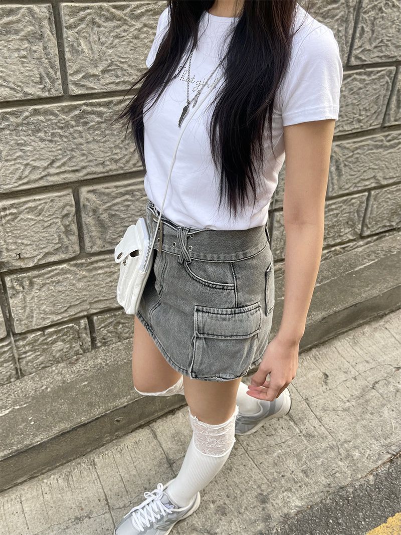 Cute cubic slim t-shirt