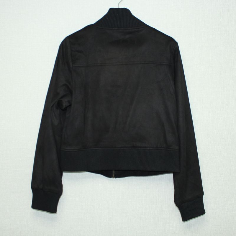 highneck suede jumper