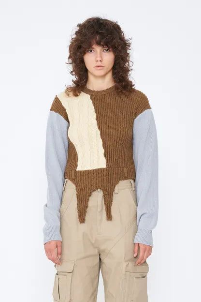 VIAVANDA（ヴィアヴァンダ）の「SWITCHING COLOR KNIT（Tops）」