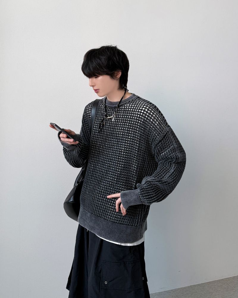 Royal Pigment Mesh Knit