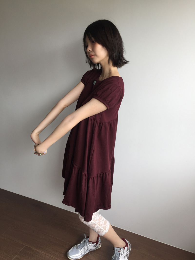 クロス ボタン ドレス (2color) 