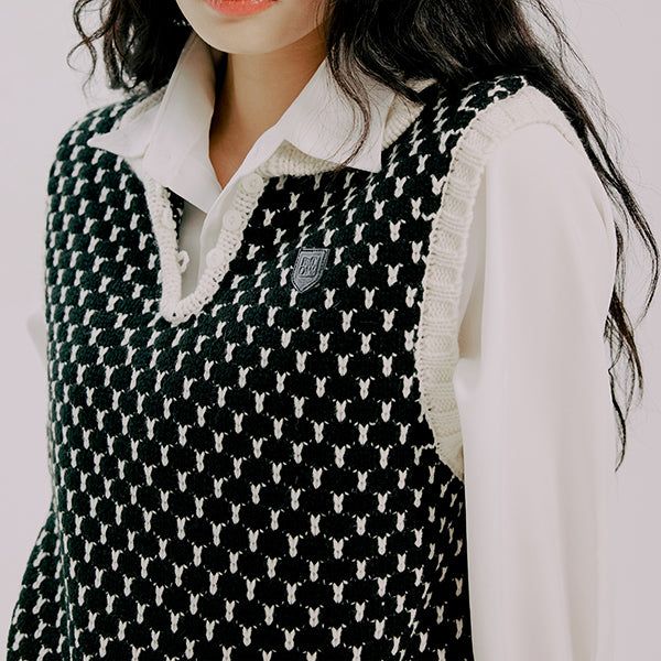 ROMANTIC CROWN（ロマンティッククラウン）の「TWO TONE PATTERN VEST（Tops）」