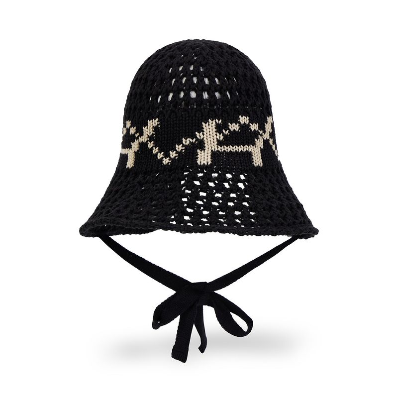 VA Digital Logo Punching Bonnet Hat / Black