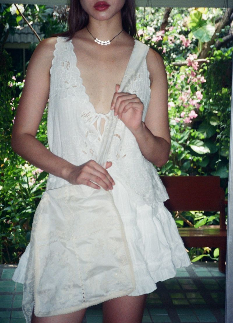 Lace Organza Bag - Natural