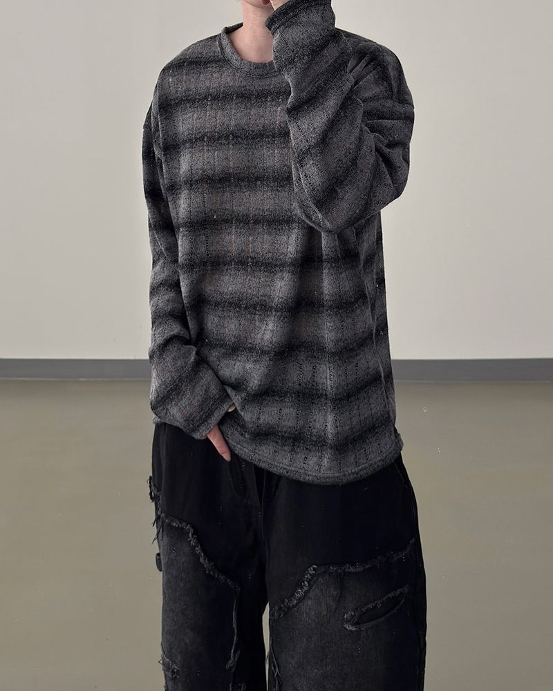 Ruin See-Through Stripe Knit