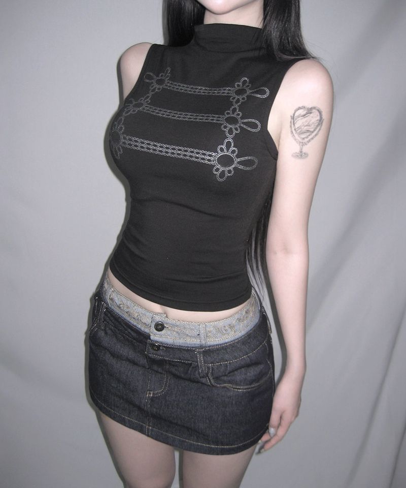 silver leon top (3colors)