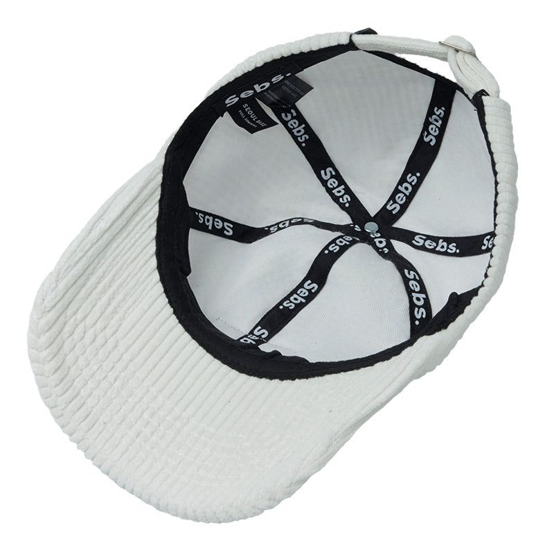 Sebs. CORDULOY ball cap-WHITE