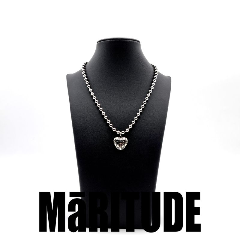 CHECKER HEART NECKLACE