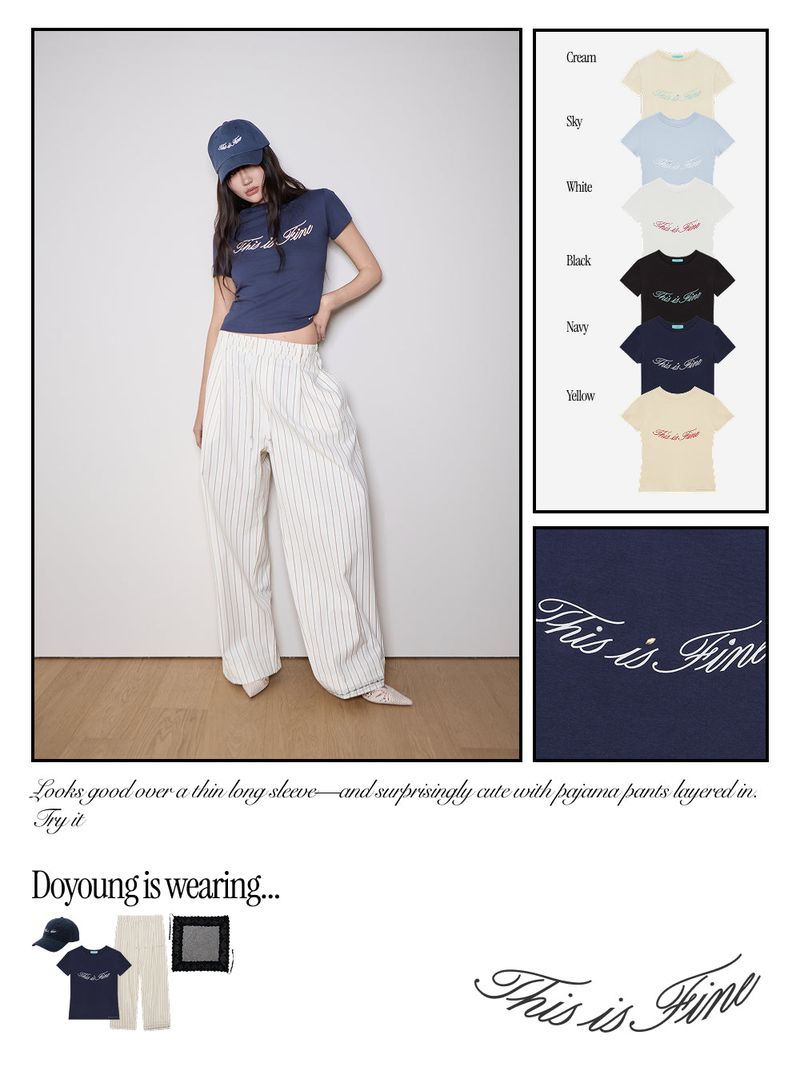 Cropped Signature Tee