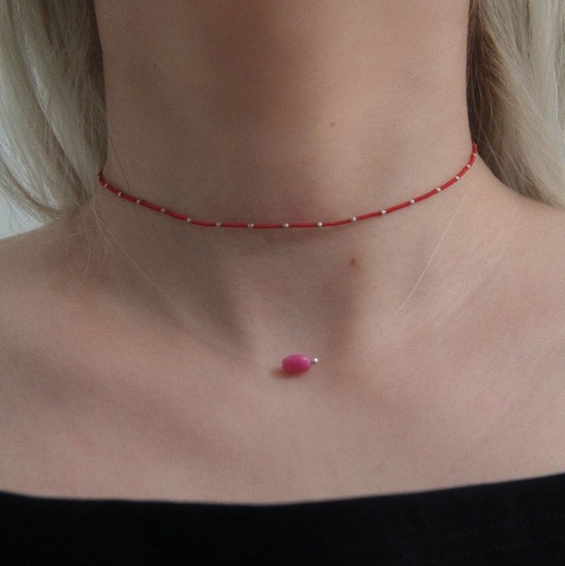 [CCNMADE] Dragon Silver Ball Necklace(5color)