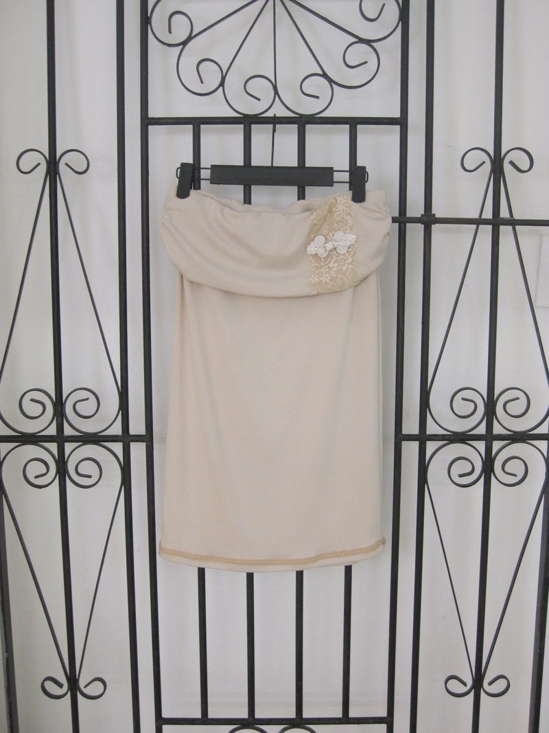 [香] Belle Lace Midi Skirt (3-way) (Beige)