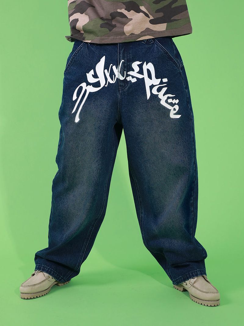 GRAFFITY DENIM PANTS (INDIGO)