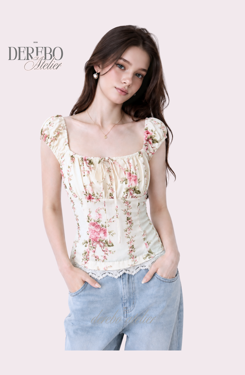 Flora Lace Bustier Blouse