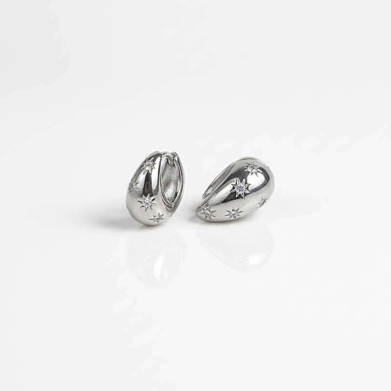 [ITZY Yuna Piercing] Tarot Star Huggies Piercing - Silver Color