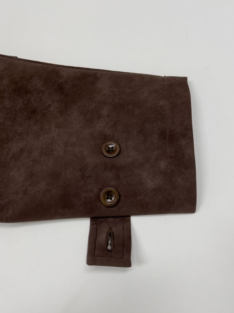 Nubuck String Overfit Leather Jacket