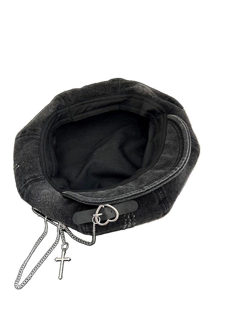 Evia Chain Newsboy Cap