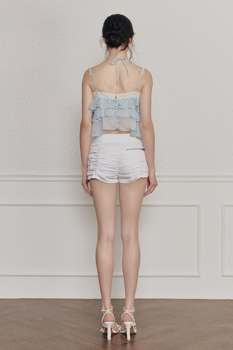 VIOLA BELTED SHORTS ivory