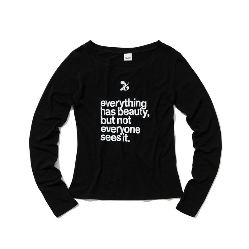 KRUCHI(クルチ)の「BEAUTY symbol long-sleeved T-Shirt (BLACK)(Tops)」
