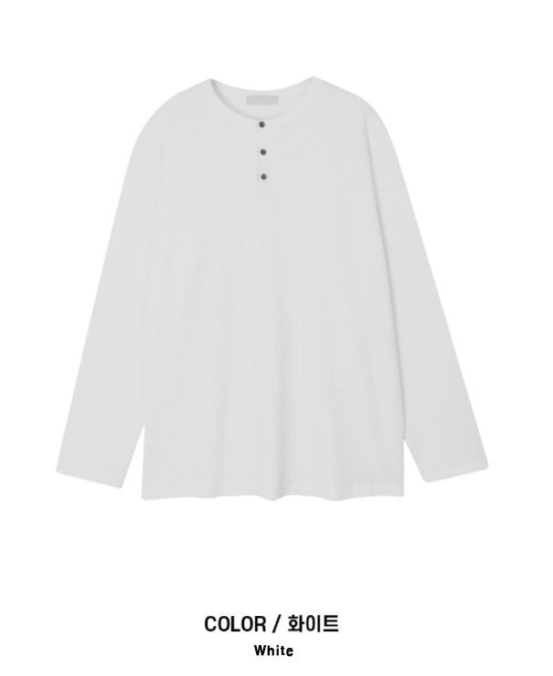 Kitsa Henley Neck Waffle T-Shirt