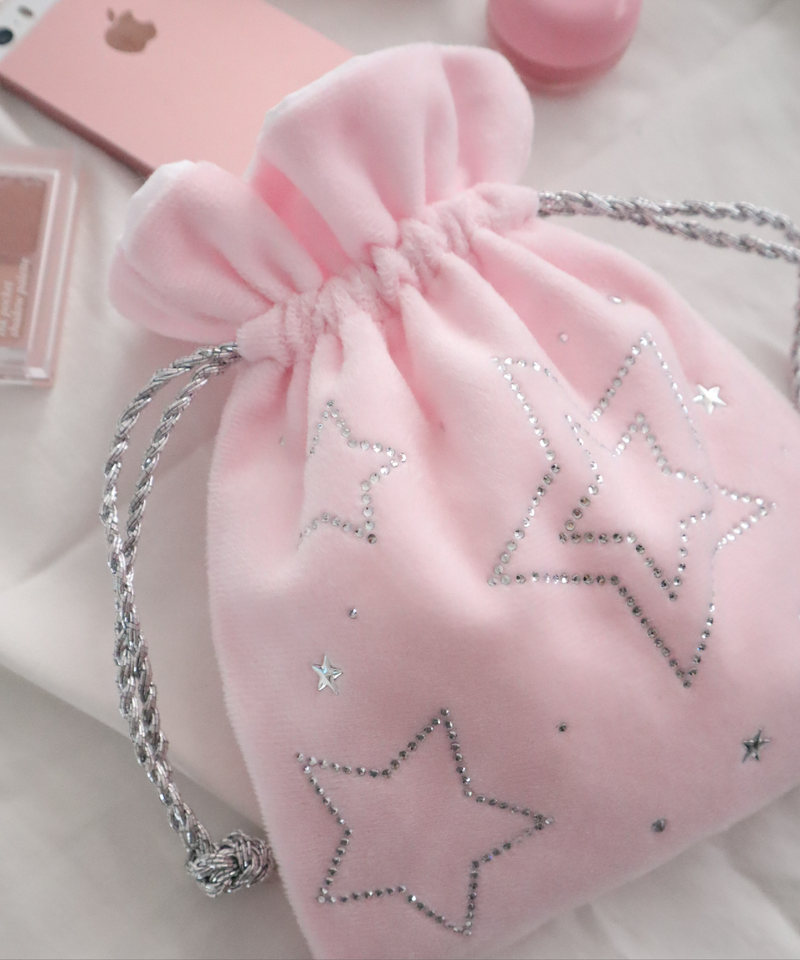 catch star pouch - baby pink