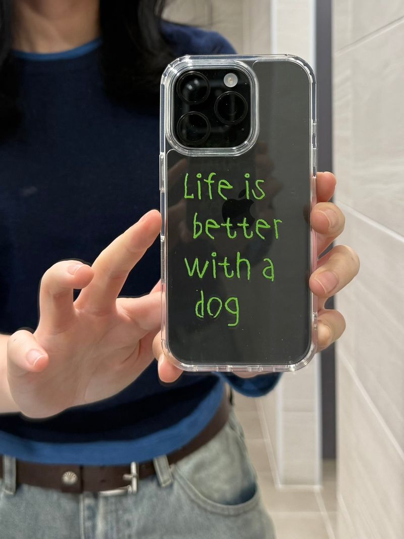seolandstudio（ソラアンドスタジオ）の「[Life is better with a dog] ジェリーハードケース（スマホグッズ/小物）」