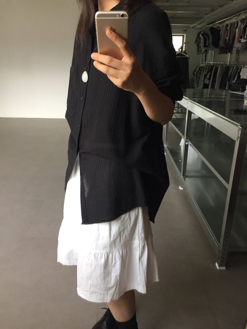 v midi skirt (3color) 